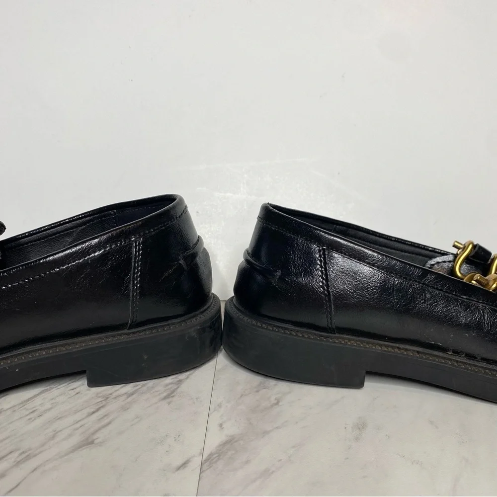 Steve Madden Karmine Black Leather Loafer 10M